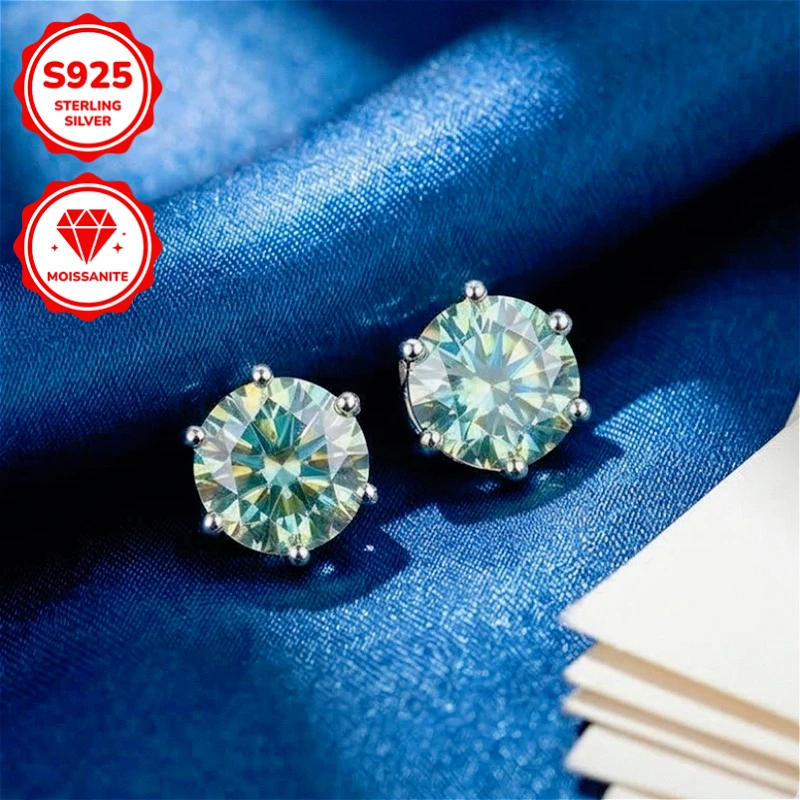 

1Pair 0.5/1/2/3 Carat These Elegant and Unique S925 Synthetic Moissanite Earrings Are Perfect for Anniversaries