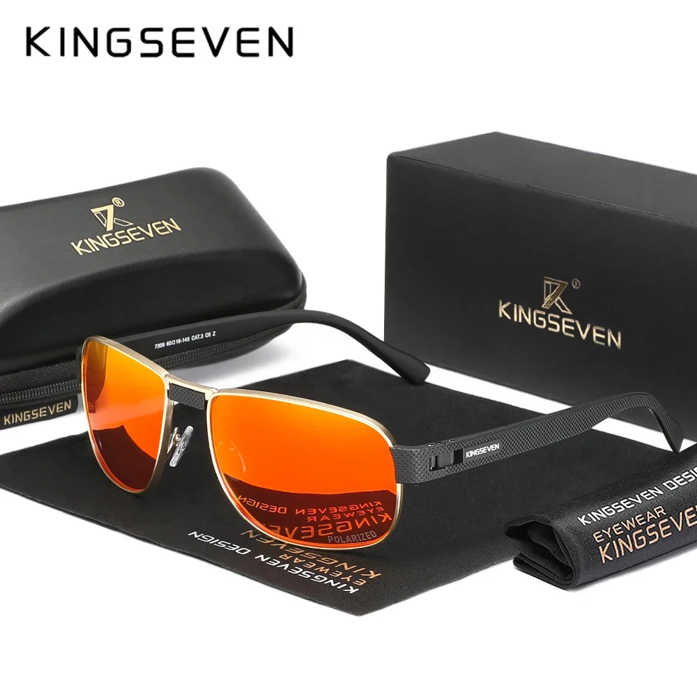 KINGSEVEN Marken-Polarisierte Sonnenbrille für Herren und Damen, UV400-Fahrbrille, Outdoor-Brille