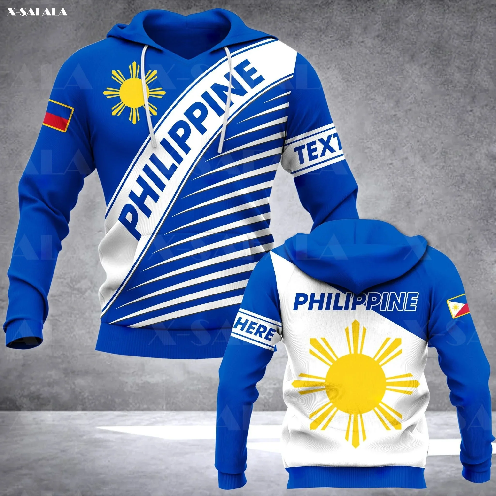 PHILIPPINES COAT OF ARMS 3D Print Zipper Hoodie Man Female Pullover Sweatshirt Hooded Jacket Jersey Tracksuits