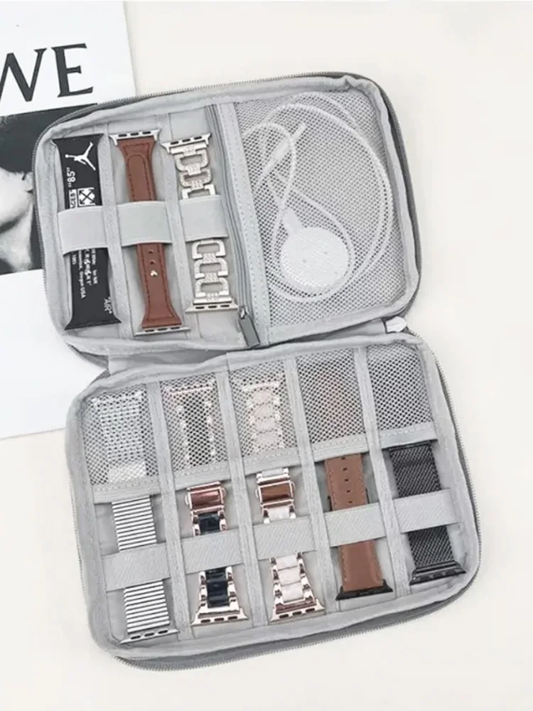 Watchband Box For Apple watch ultra 2 series10 9 8 se band Organizer Holder Bag Storage Case samsung galaxy watch 7 6 5 4  strap