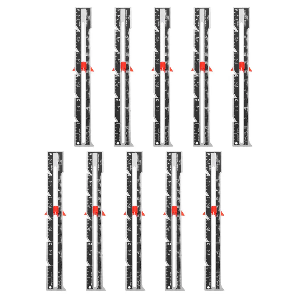 

10 Pcs Seam Guide Ruler for Quilting Sewing Handmade Patchwork Precision Button Spacing Gauge Measuring Fabric Garment Tool