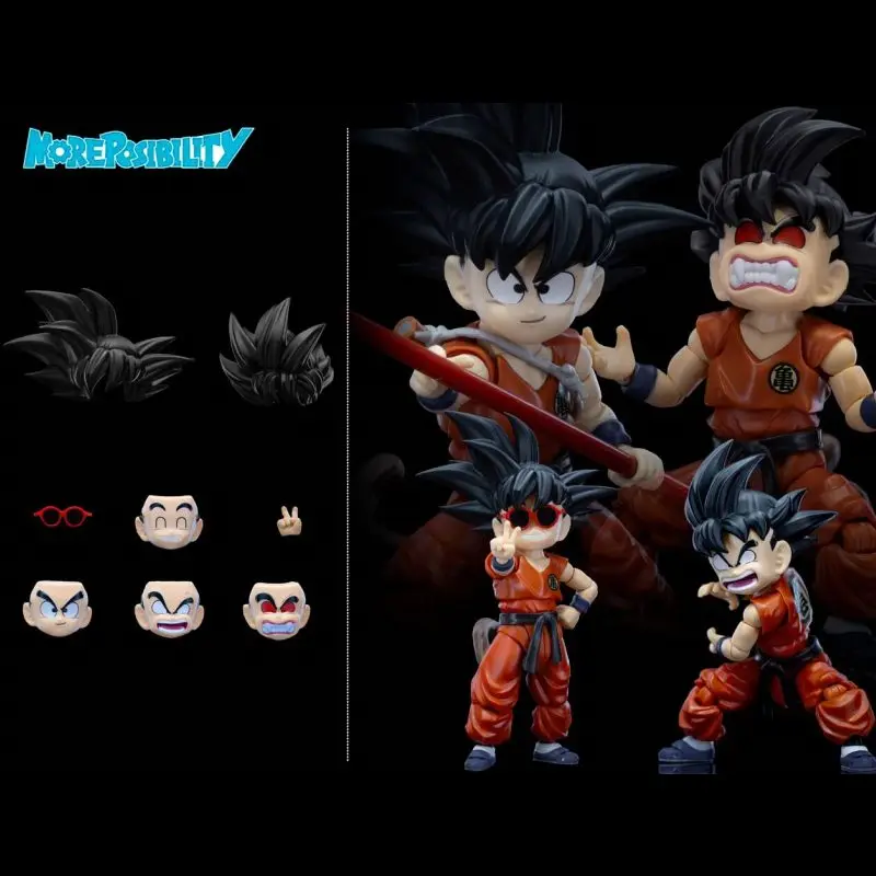 More Posibili Dragon Ball S.H.Figuarts Shf Son Goku Innocent Challenger Heads Kit Headsculpt Anime Action Figures Toys