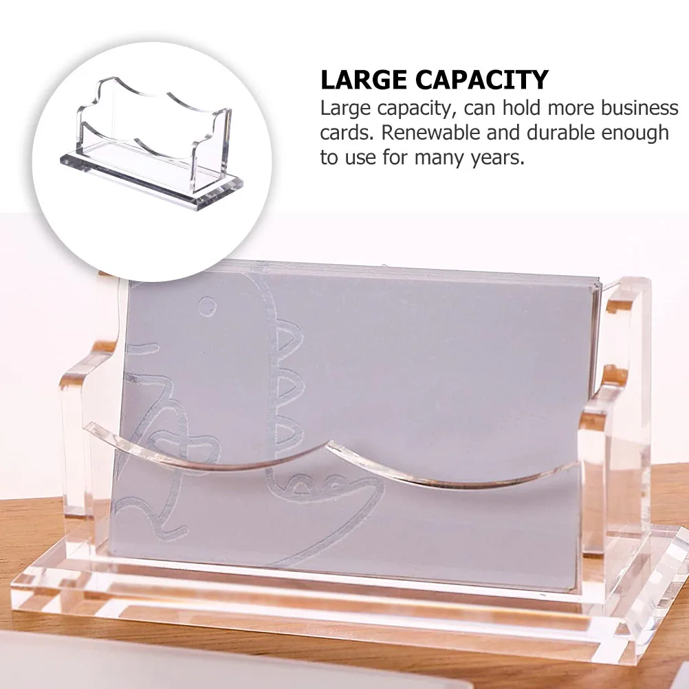 

Premium Acrylic Name Cards Organizer Cards Storage Case Stylish Professional Design Round Corner Stand