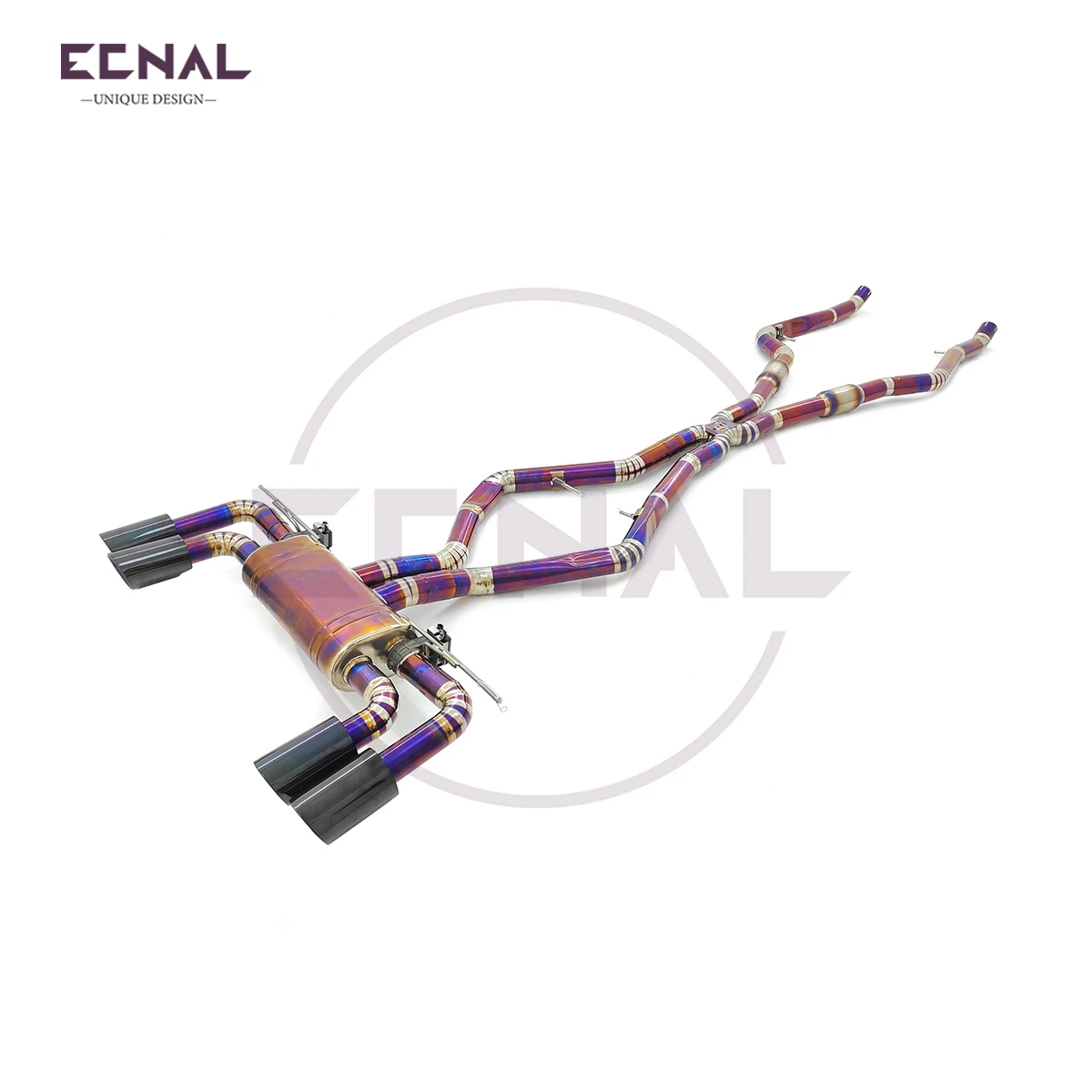 

Ecnal Exhaust Catback для 2013-2018 BMW F85 X5M F86 X6M 4.4T Высокопроизводительная выхлопная труба Выхлопная система с клапаном из титанового сплава