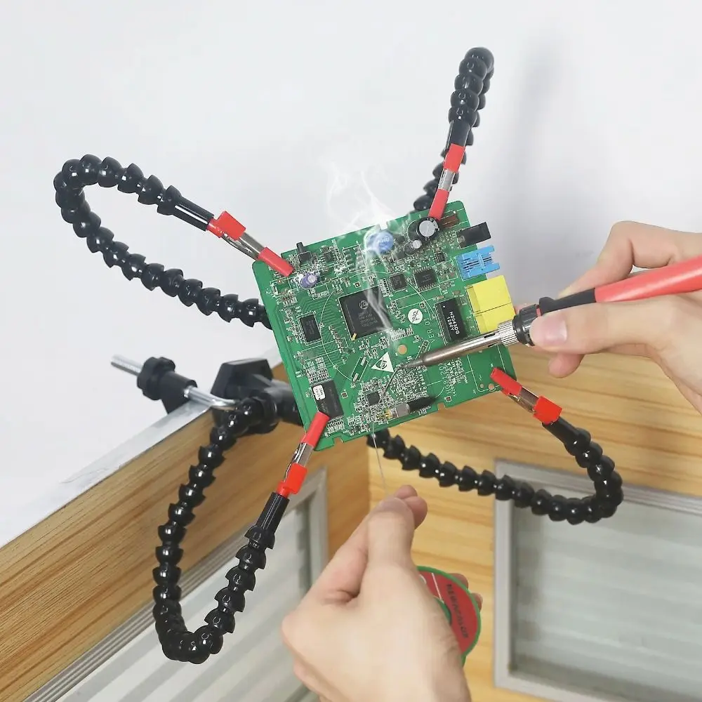 Soldering Helping Hands Tool Multi-Purpose Adjustable Third Hand Tool ABS Strong Resilience PCB Holder Electronic Boards Repair