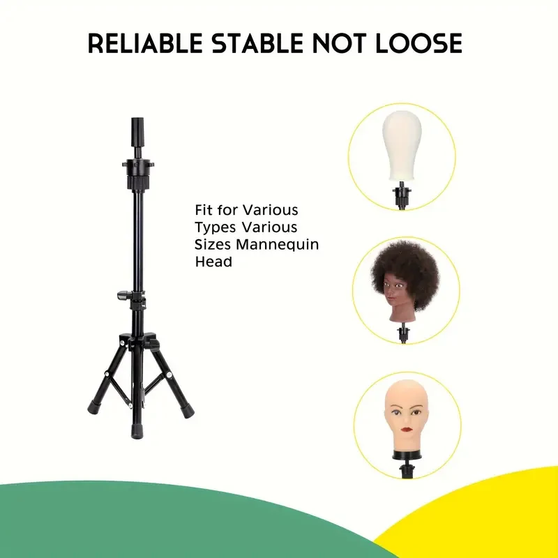 36 سنتيمتر-56 سنتيمتر قابل للتعديل المعرضة رئيس حامل ترايبود تصفيف الشعر التدريب رئيس حامل لصالون استخدام شعر مستعار عرض رئيس الوقوف