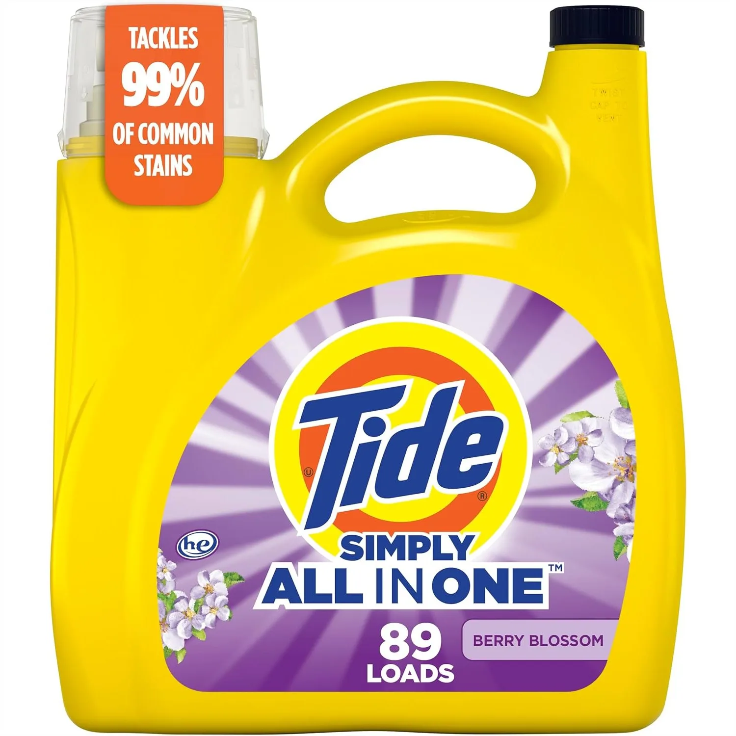 

Liquid Laundry Detergent, Berry Blossom Scent, 89 Loads, 117 fl oz