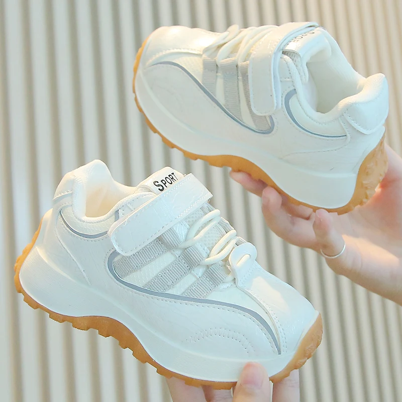 Children Patchwork Sports Shoes Retro Fashion Boys Girls Chunky Sneakers Thick Sole Comfortable Kids School Causal Running Shoes