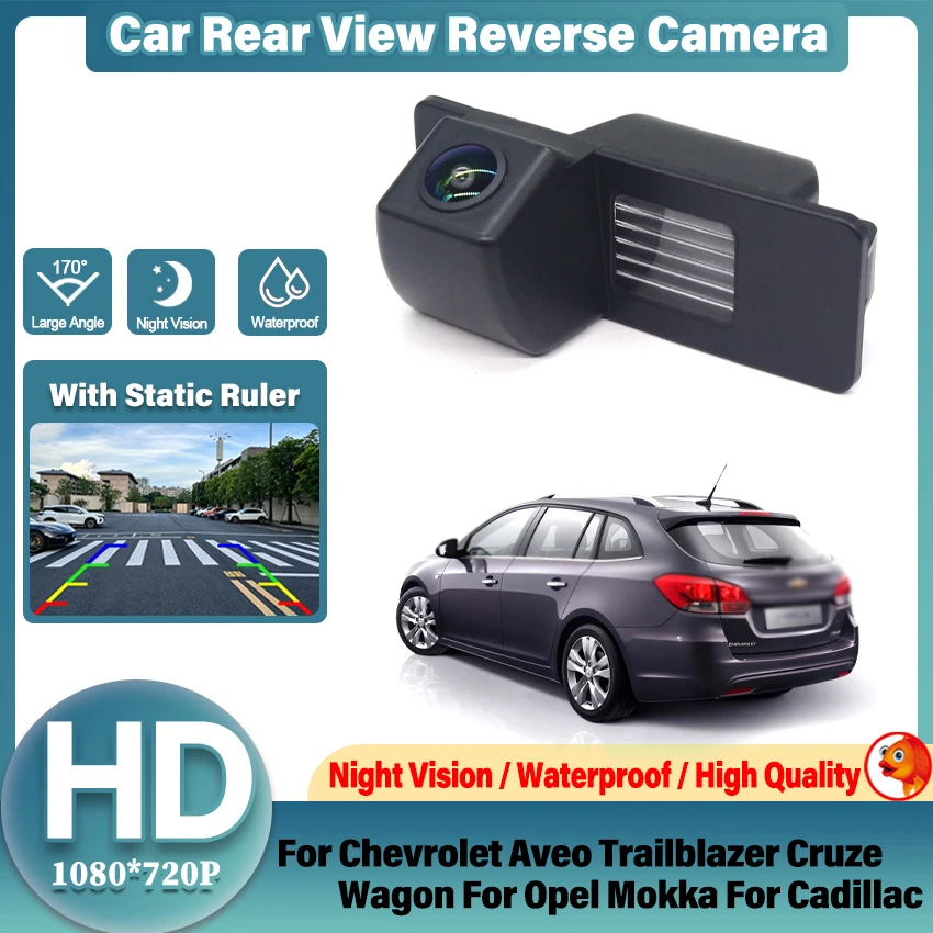 HD 1080P FishEye Vehicle Rear View Camera For Chevrolet Aveo Trailblazer Cruze Wagon For Opel Mokka For Cadillac Car Reverse Cam