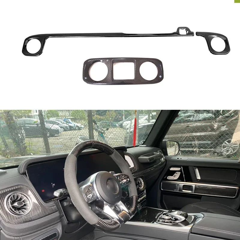 Carbon Fiber Interior Trims for 2019-2025 G Class G Wagon W463A G500 G63 G450 Air Conditioner Vent & Central Control Cover