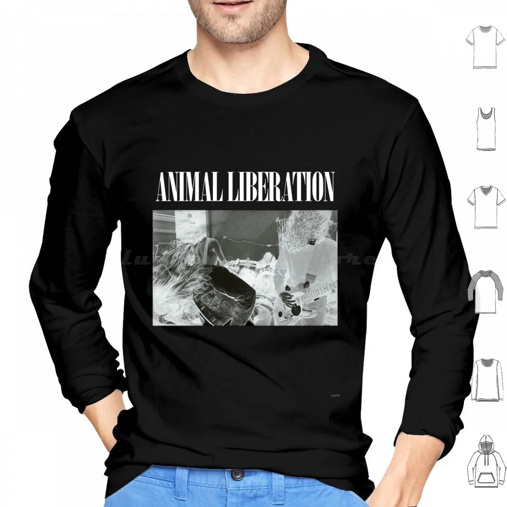 Animal Liberation Hoodies Long Sleeve Vegan Vegans Animal Rights Liberation Protest Activism Activist No Meat Global