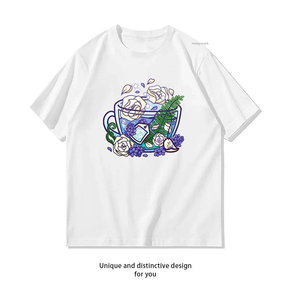 Cancer Zodiac Teacup T-shirt woman man Casual cotton graphic t shirts Adult streetwear camisetas tops tee Short-sleev