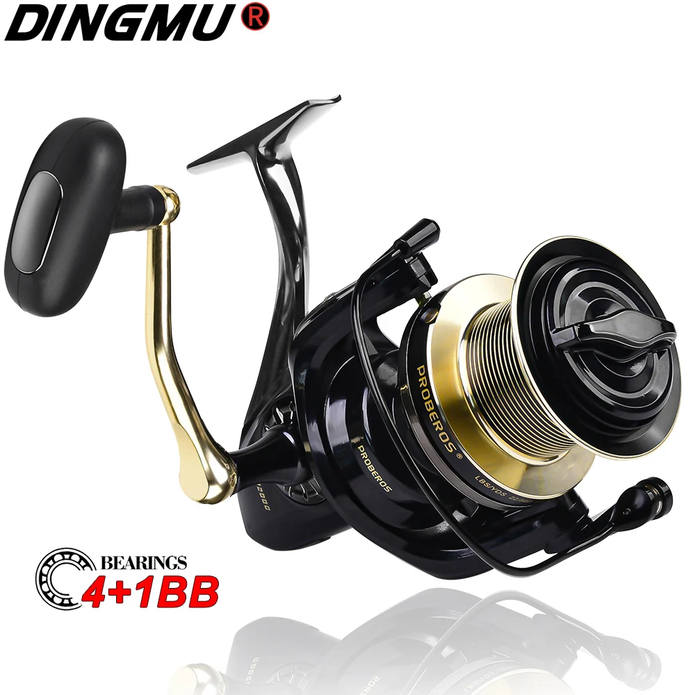 

4.7:1 High Speed Spinning Reel 26-28KG Max Drag Fishing Reel 8000-12000 Series Full Metal Spool Saltwater Wheel Pesca