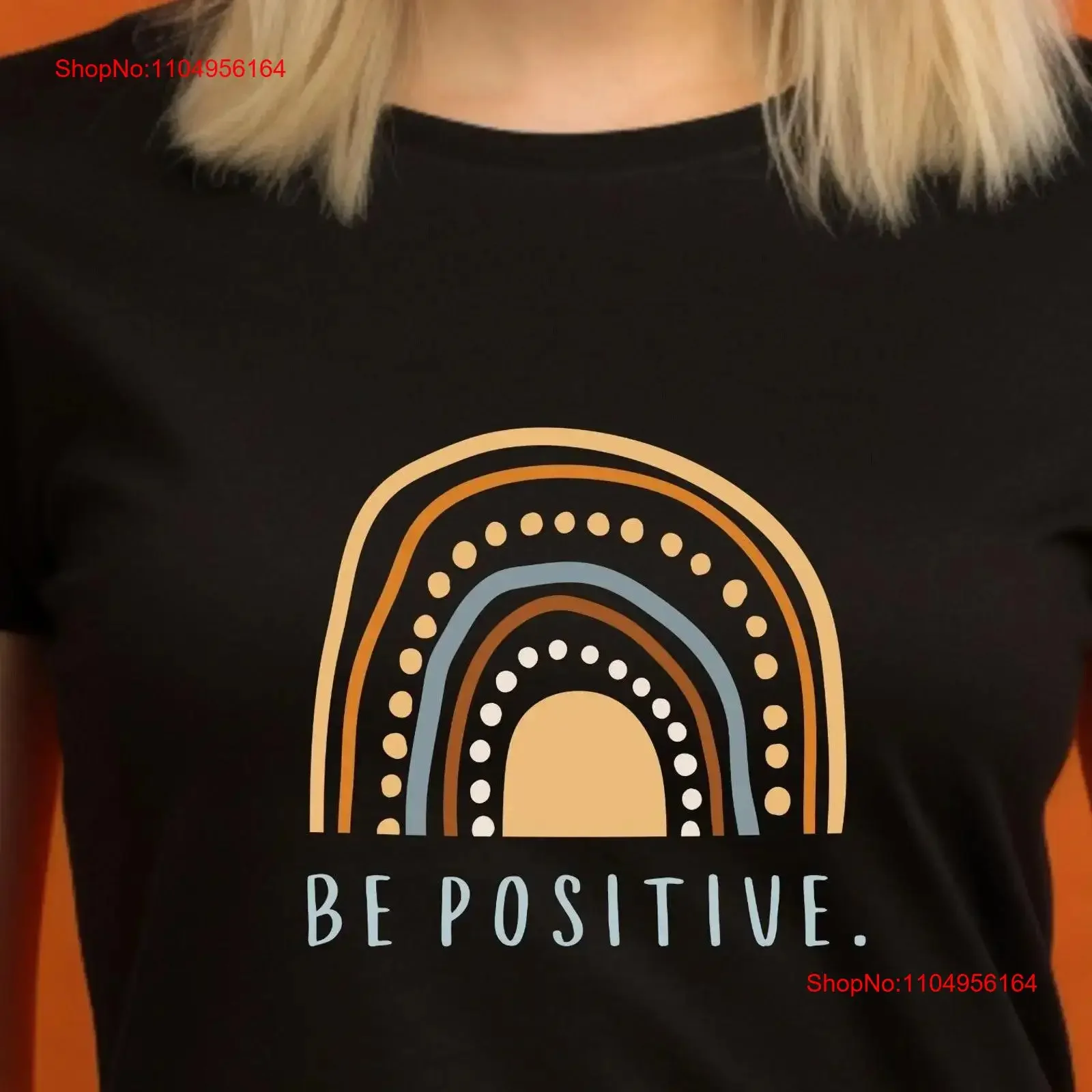 

Be Positive T Shirt Message Things Will Work Out Hopeful Mindset See the Good in Life Kind Aboriginal Style Art vintage Washed