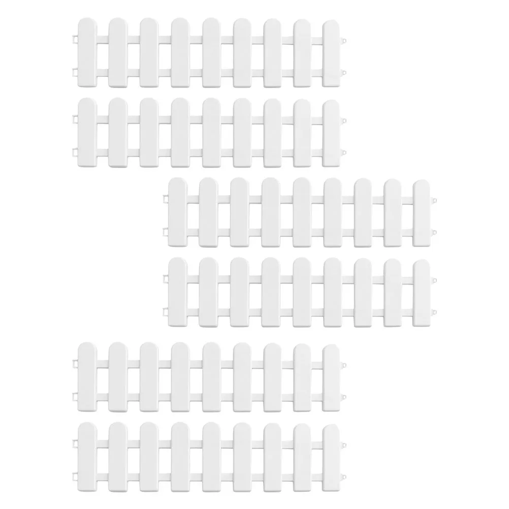 

6Pcs Durable Plastic Garden Fence Decorative Yard Border Outdoor Lawn Picket Fence for Decoration Yard Scene Decor