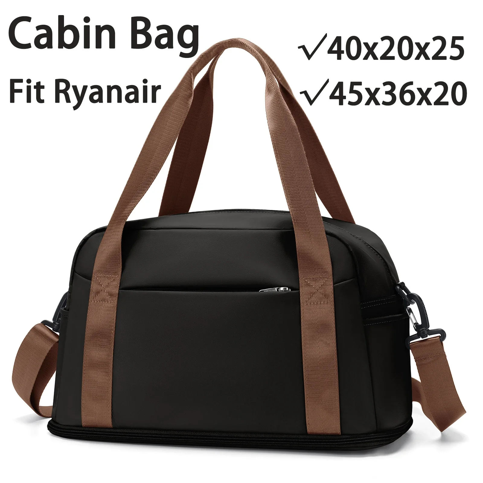 Cabin Bag 40x20x25 Ryanair, 45x36x20 Large Maximum Hand Luggage for Men and Women, Sports Tote Weekender Bag, Travel Duffel Bag