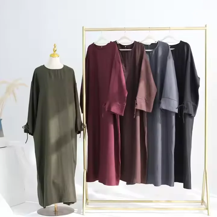 Eid Djellaba Donne Musulmane Maxi Vestito Dubai Abaya Turchia Caftano Kebaya Caftano Marocain Femme Musulmane Abiti Islam Jalabiya