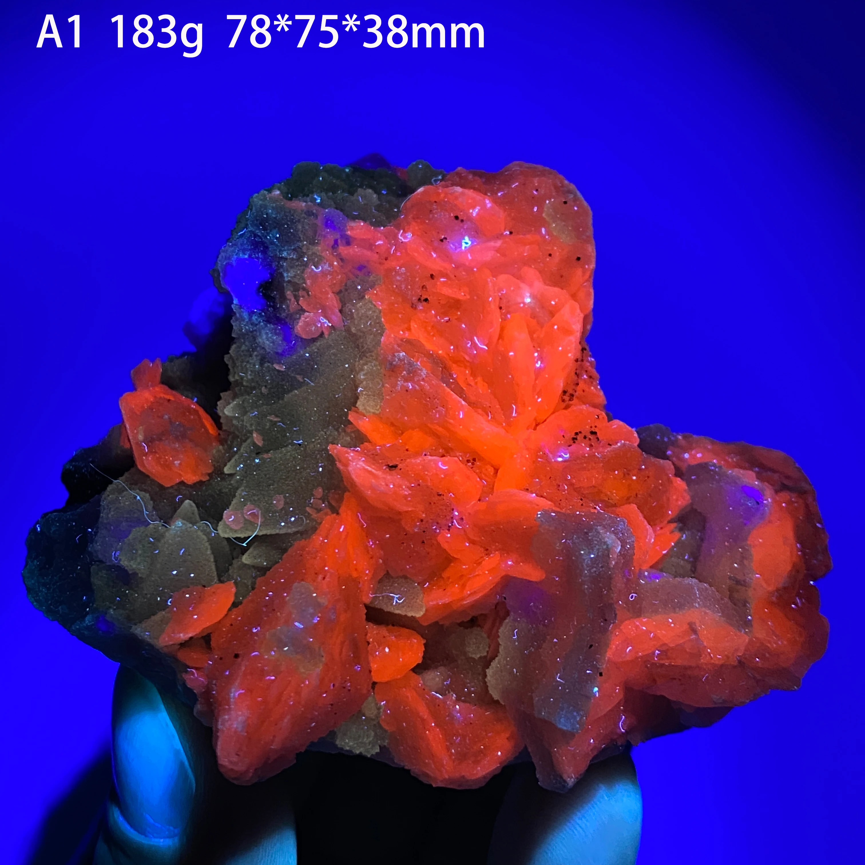 Natural Calcite Fluorescence Effect Mineral Specimen Stones With Pyrite Quartz Crystals Healing Grystal Home Decorations