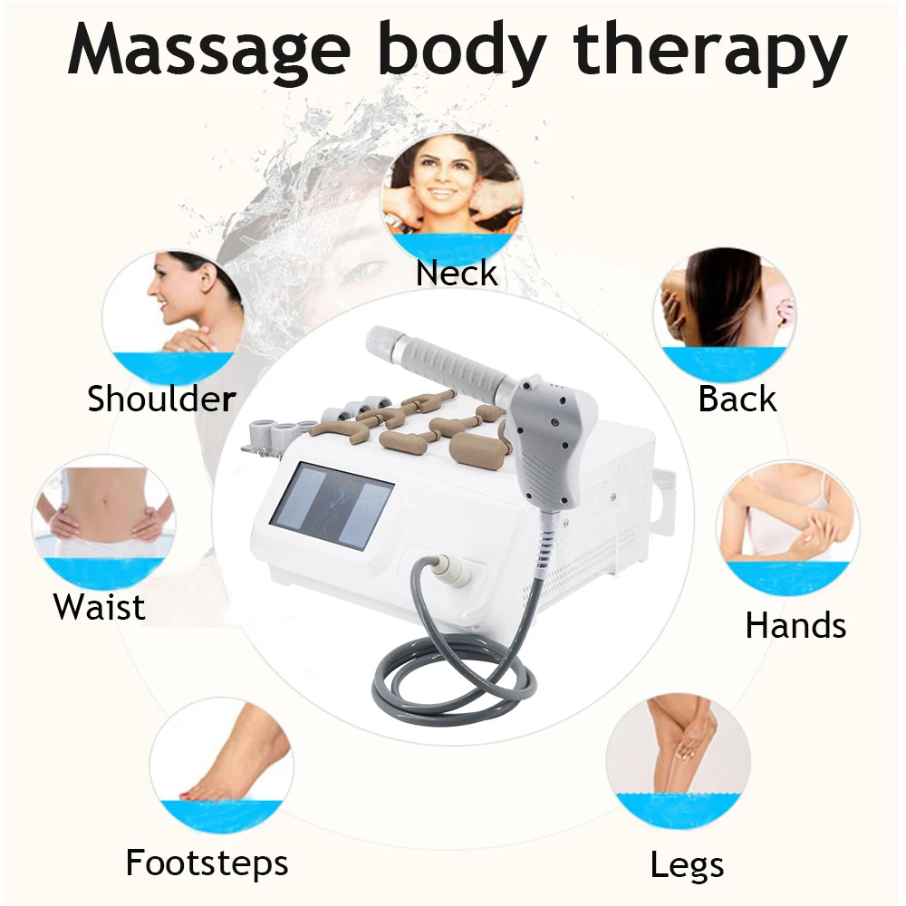 Newest Pneumatic Shockwave Machine 12Bar For ED Therapy Relieve Body Muscle Pain Massage Relaxation Chiropractic 2 In 1 Massager