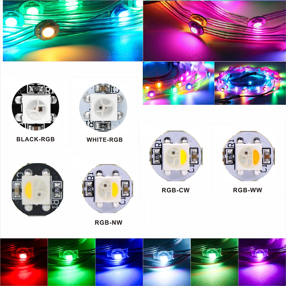 LED 5V WS2812B SK6812 RGBW LED Chip 5V Soldering Board 5050 SMD Full Color with Built-in IC DIY 2812B SK6812 RGBW RGB Dream LED