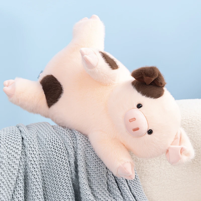 Lying Position Series Cute Pig Animal Plush Doll Creative Design Cute, Comfortable, Accompanying Trendy Home Decoration