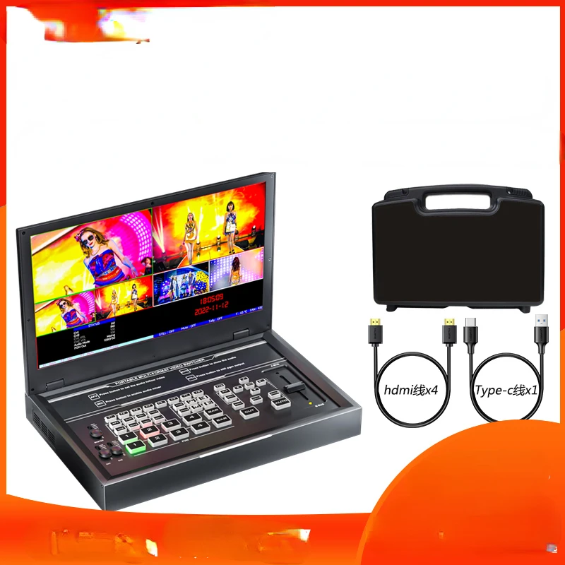 

A25 Four-channel pilot station 4-channel HDMI+1-channel DP HD video Tik Tok multicam live switching station.