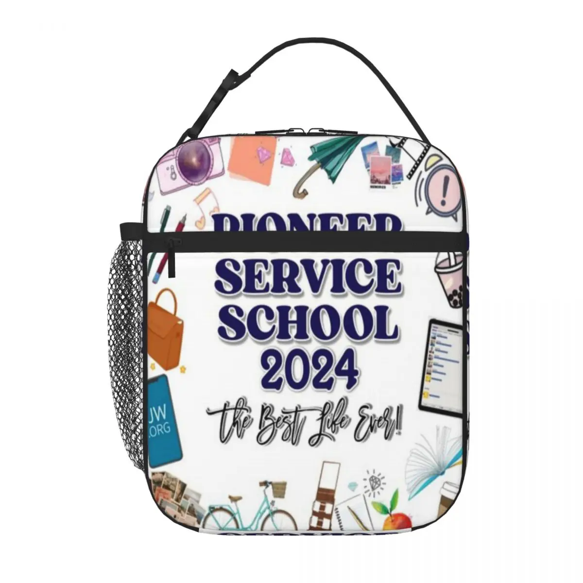 Bestselling Pioneer Service School 2024 The Best Life Ever! Floral Adjustable Strap Lunch Bag Lawn Dining Work Lunch Bag