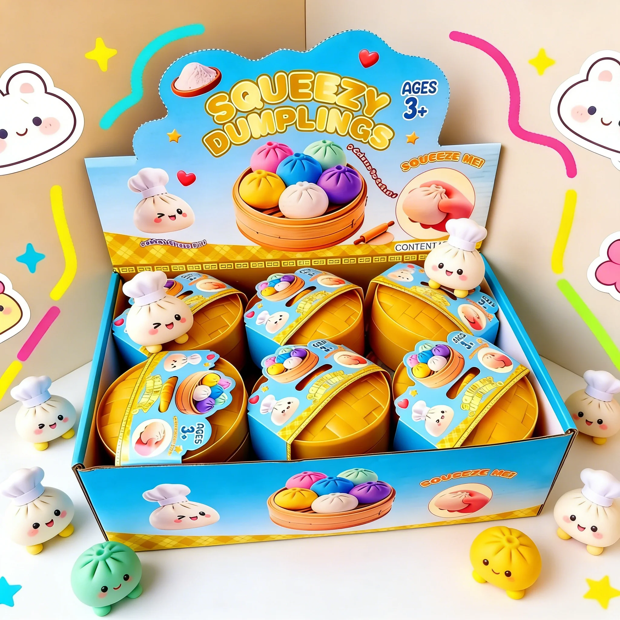 

Игрушка-антистресс: имитация пельменя и баоцзы, медленно восстанавливающая форму, мягкая сенсорная игрушка-сквиш для снятия тревоги и расслабления