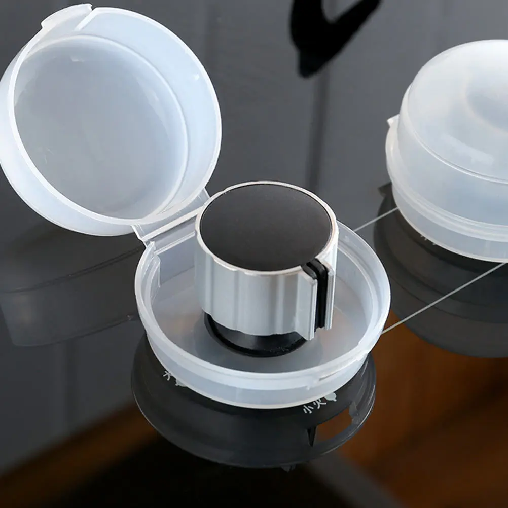 10 قطعة طباخ الغاز الحرس مادة البولي بروبيلين مقاومة للحرارة غطاء المقبض للأطفال المطبخ سلامة حالة غطاء أمان المنزل العالمي صالح