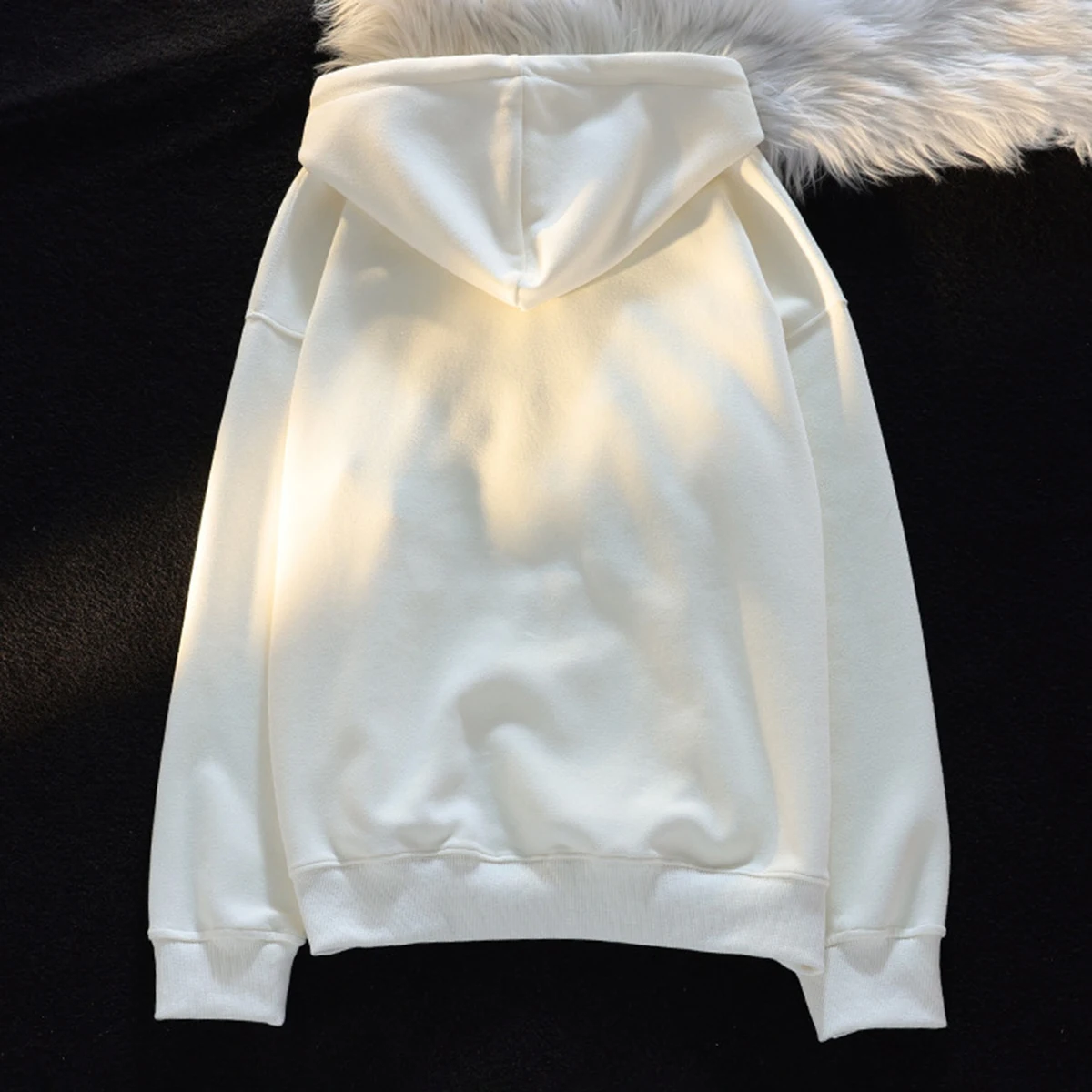 2024 Fashion Couples Clothes Hooded Coat Autumn Winter Cat Embroidery Cartoon Print Zip Up Hoodies Streetwear Women Man Tops