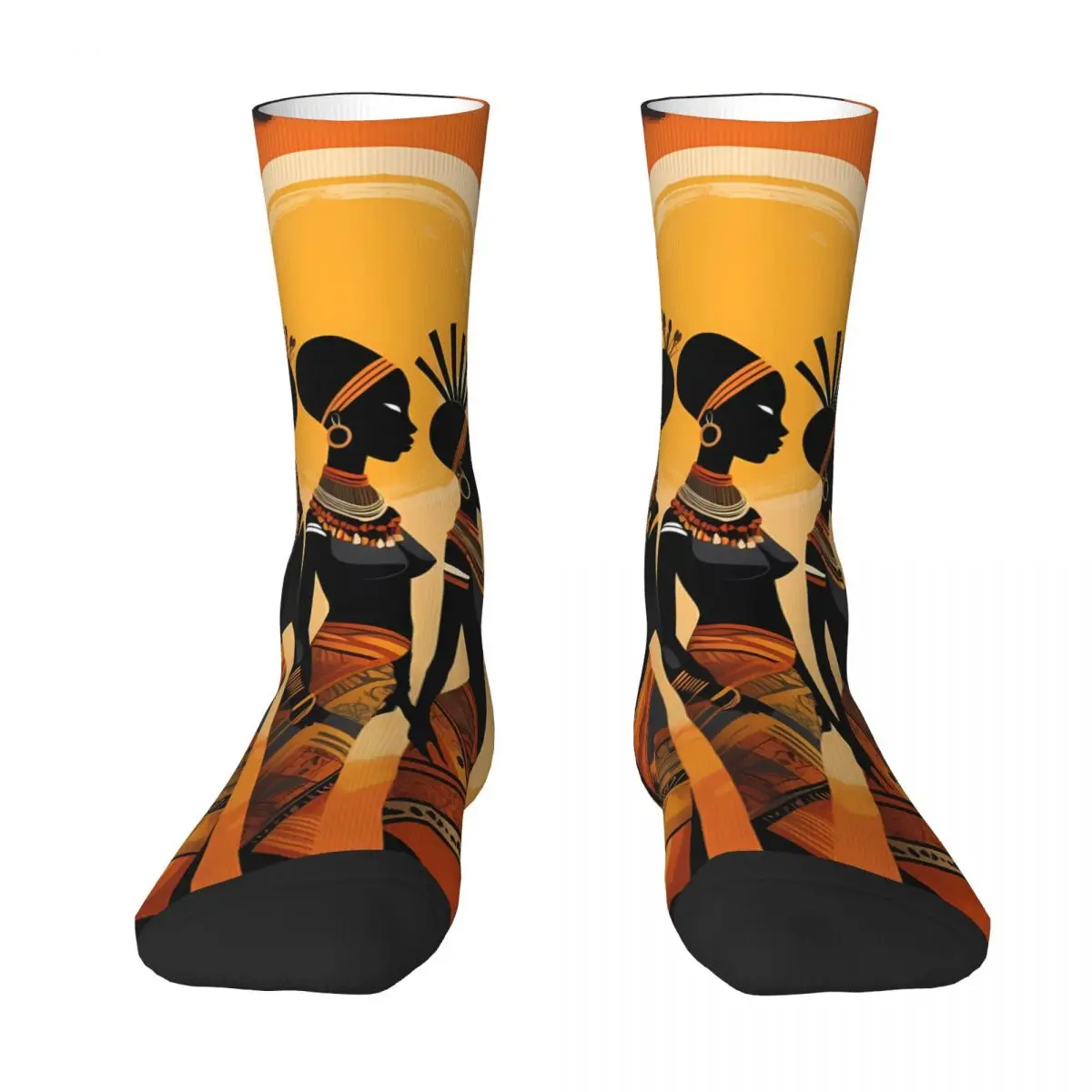 African Women Sock Printed Man Polyester
