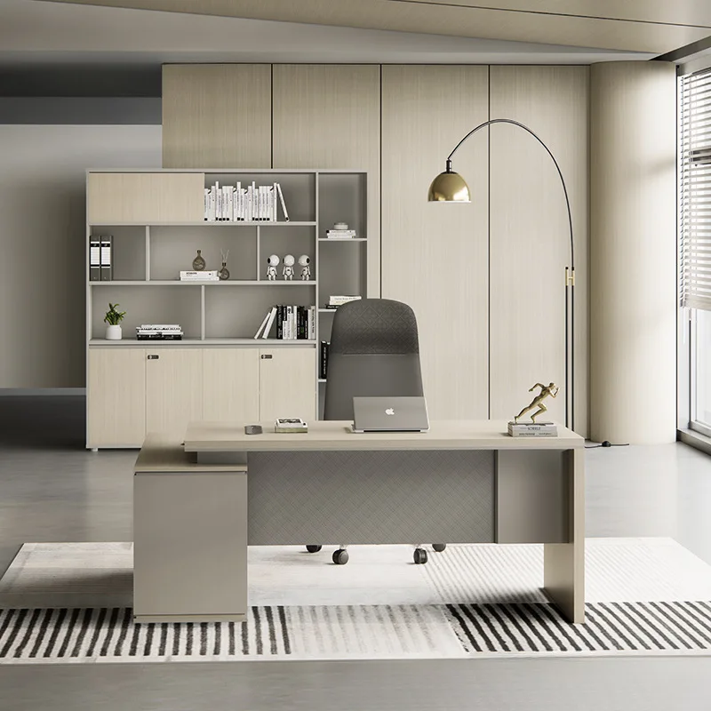 خزائن طاولة Boss بسيطة، مشرف، مكتب المدير، المكتب الحديث، طاولة الرئيس، مكتب الكمبيوتر، مكتب واحد، D التنفيذي #3