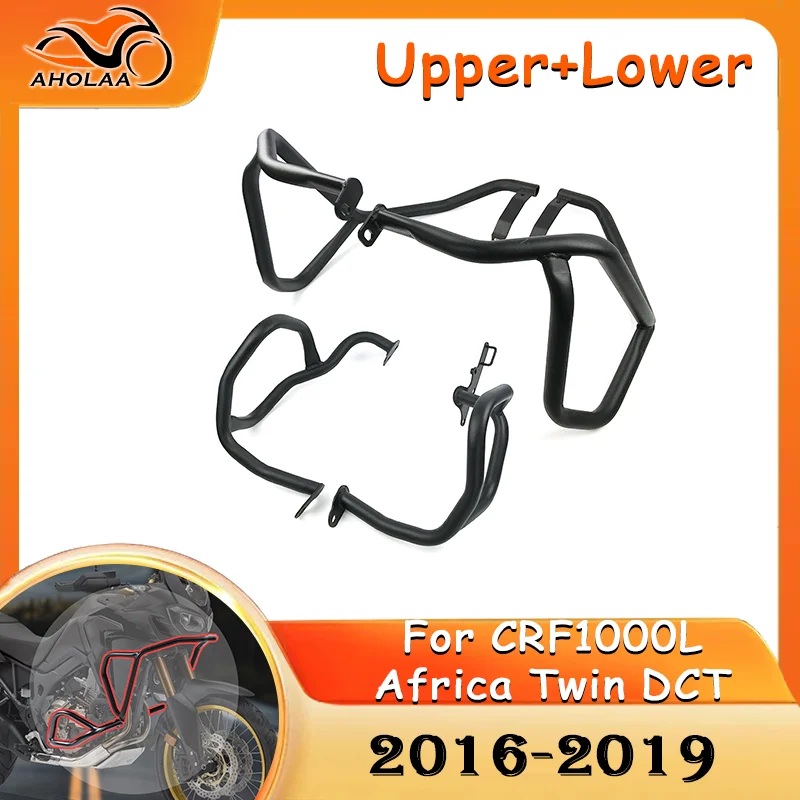 

For HONDA CRF1000L Africa Twin DCT Engine Crash Bar Guard Stung Cage Highway Bumper CRF 1000L Motorcycle Accessories 2016-2019
