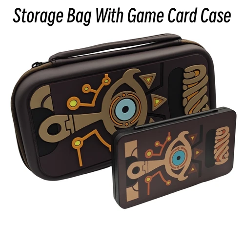 Imagen 2 del producto Bolsa de almacenamiento para interruptor estilo pizarra Sheikah con estuche para tarjetas de juego 2 en 1 para NS Switch OLED bolso accesorios para cajas de tarjetas de juego