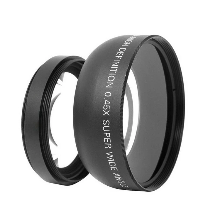 52mm 0.45x 0.45x DSLR Camera Wide-angle Additional Lens with Macro Lens