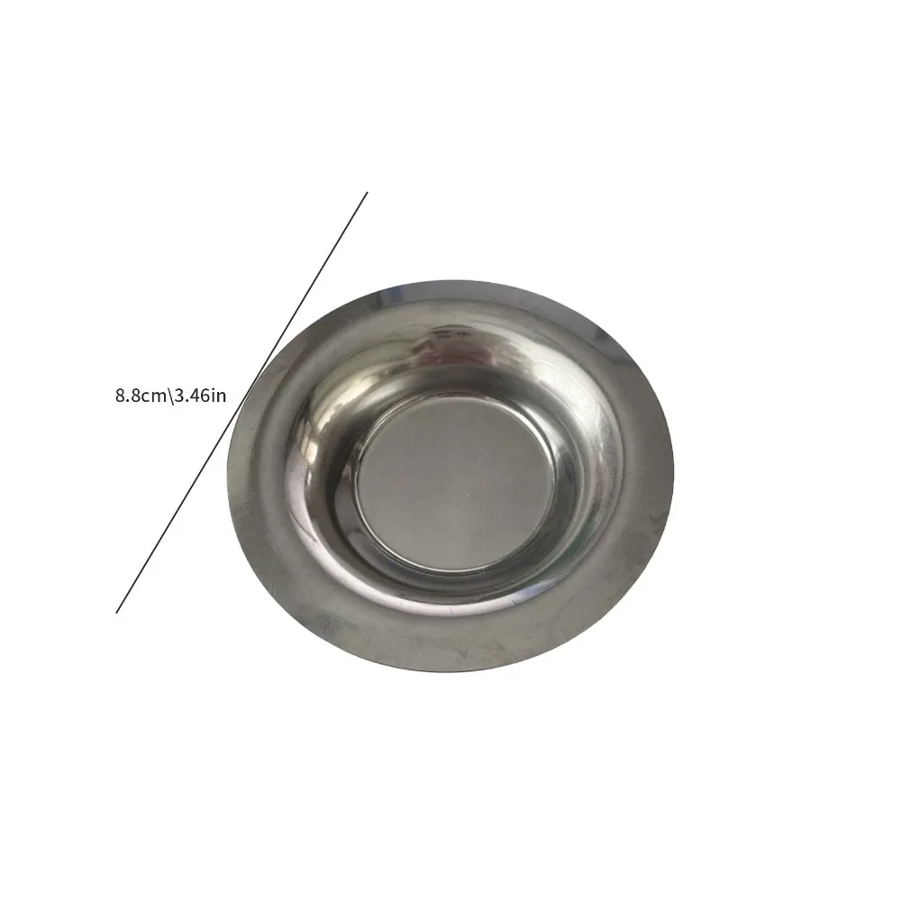 Stainless Steel Candle Replacement Plate Silver Round Shape Candle Holder Plate Replaceable Wax Warmer Dish