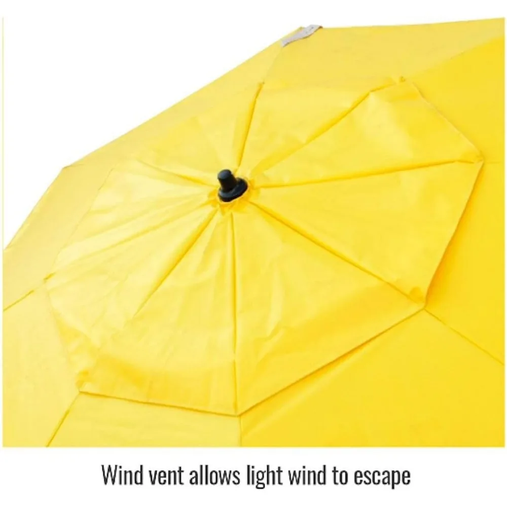 Outdoor Umbrella Flame-Resistant Industrial 7 Inch, Wind Vent Increases Stability, Not Warp,  Resists Tearing, Outdoor Umbrella