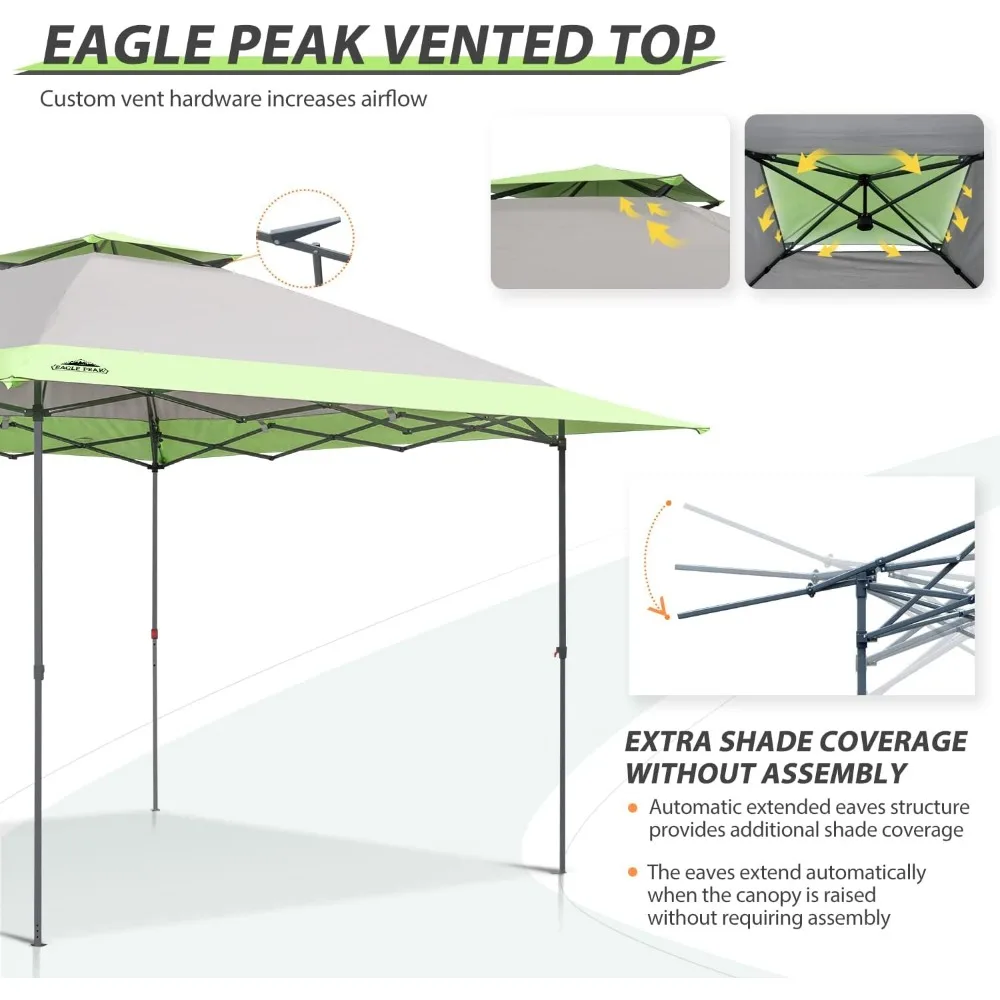 Палатка с выдвижным навесом 13x13, мгновенный навес для улицы, легкая установка для одного человека, складной навес, 169 квадратных футов в тени