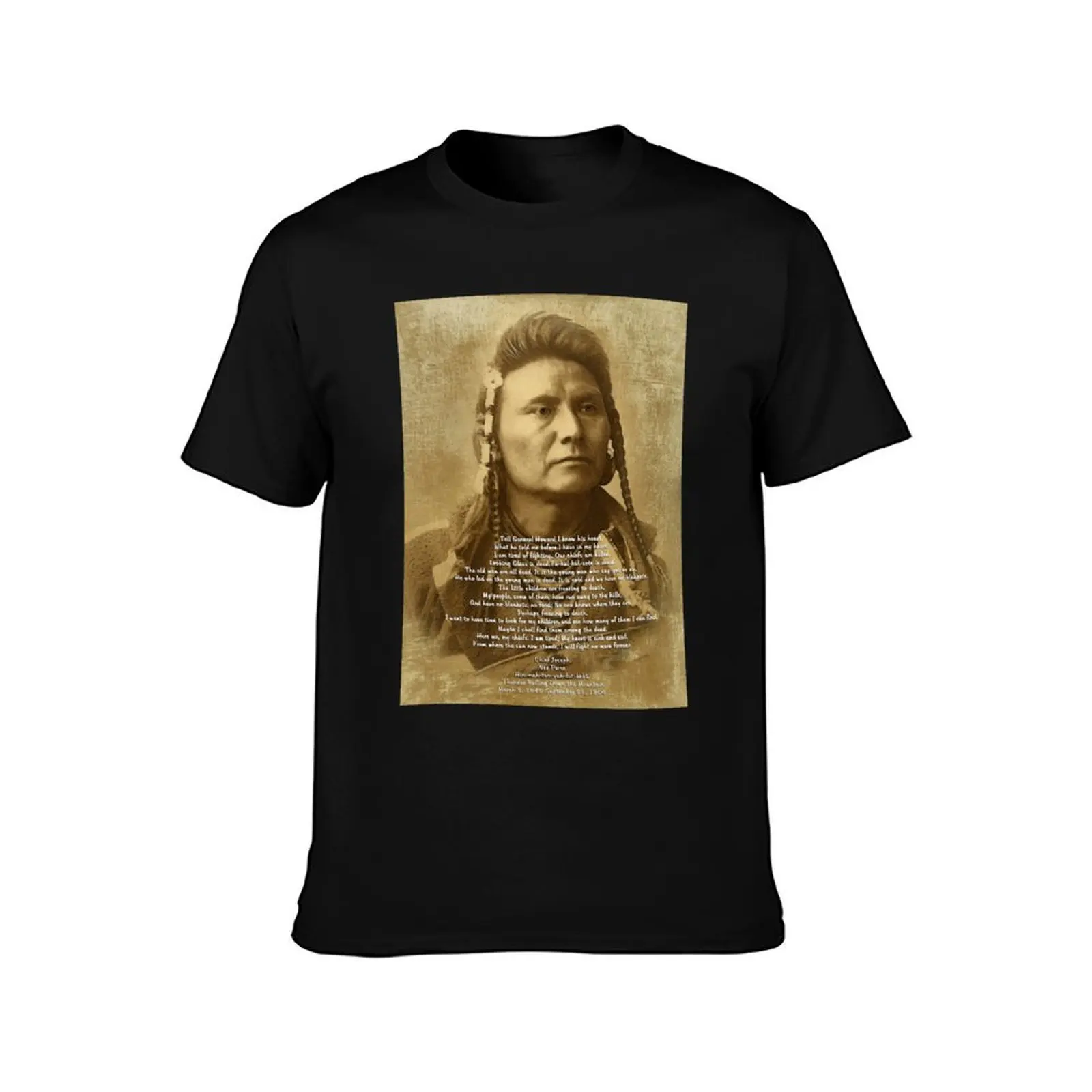 Chief Joseph of the Nez Perce T-Shirt Simple Line Art Print Tee T-Shirt