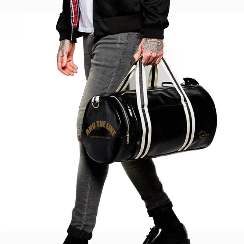 Sport Gym Bag for Women Men Shoulder Bags with Shoes Storage Pocket Fitness Training Waterproof Leather Travel Bag Handbag Daily
