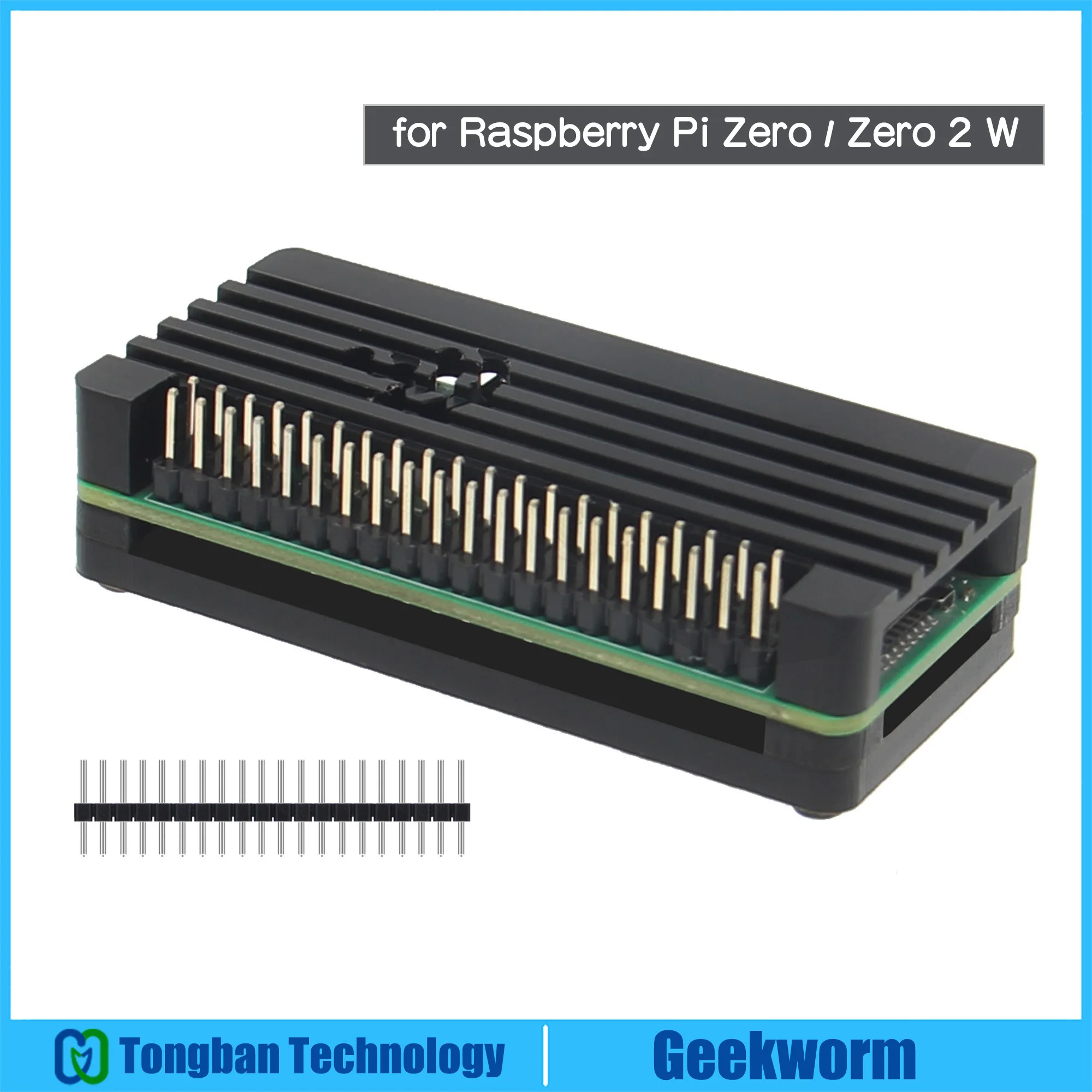 Geekworm Raspberry Pi Zero Zero 2 W Gehäuse mit Wärmeableitung aus Aluminium