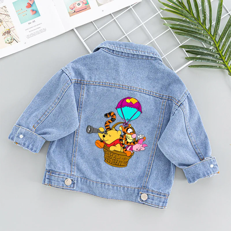 Winnie the Pooh Bear Patches dos desenhos animados para roupas, Heat Transfer Thermal Stickers, DIY Kids T-Shirt Ferro em Appliqued para Mulheres