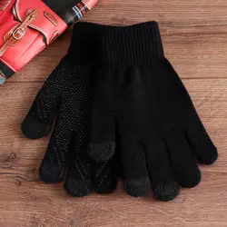 Guantes de pesca lana tejida antideslizantes pantalla táctil cálidos
