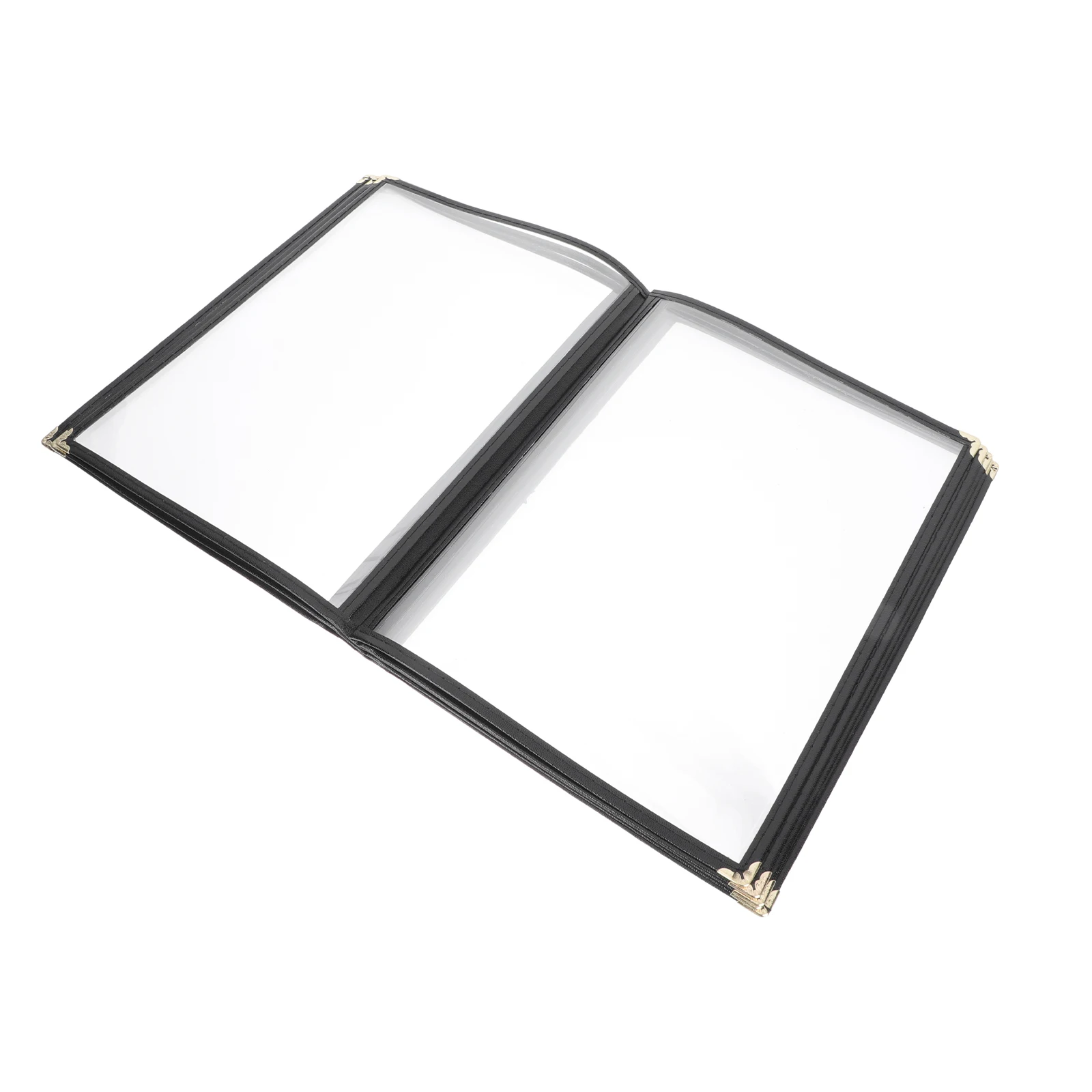 

Clear PVC Covers Recipe Protection Case Folders Waterproof Menu Cover Waterproof Restaurant Bar A4 Black 8 Pages