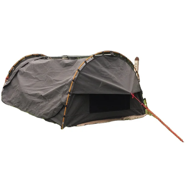 Super Size 4wd Pick Up Camper Trailer Double Swag Tent 2 Person Canvas Camping Tent Bivy Tent with Lightweight Aluminium Frame