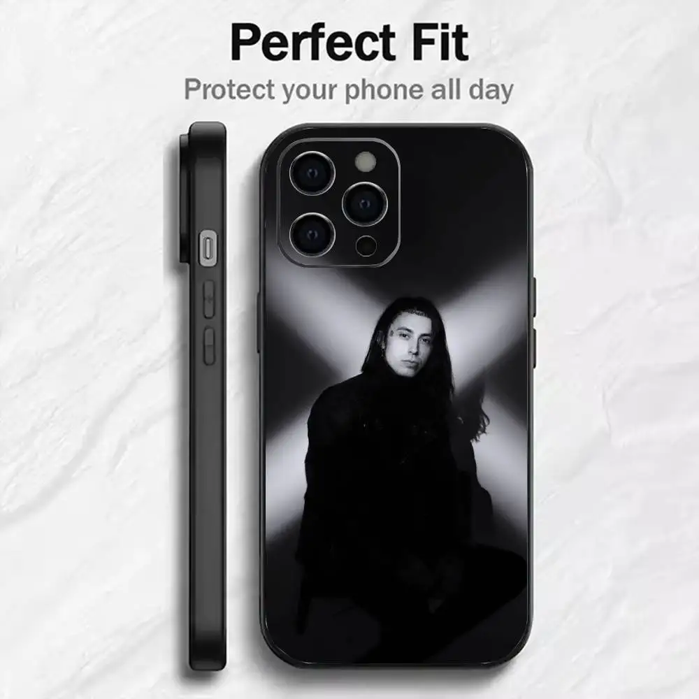 R-Ronnie Radke Singer Rapper Phone Case For iPhone 17,16,15,14,13,12,11 Pro Max,16Plus,XS Soft Black Cover