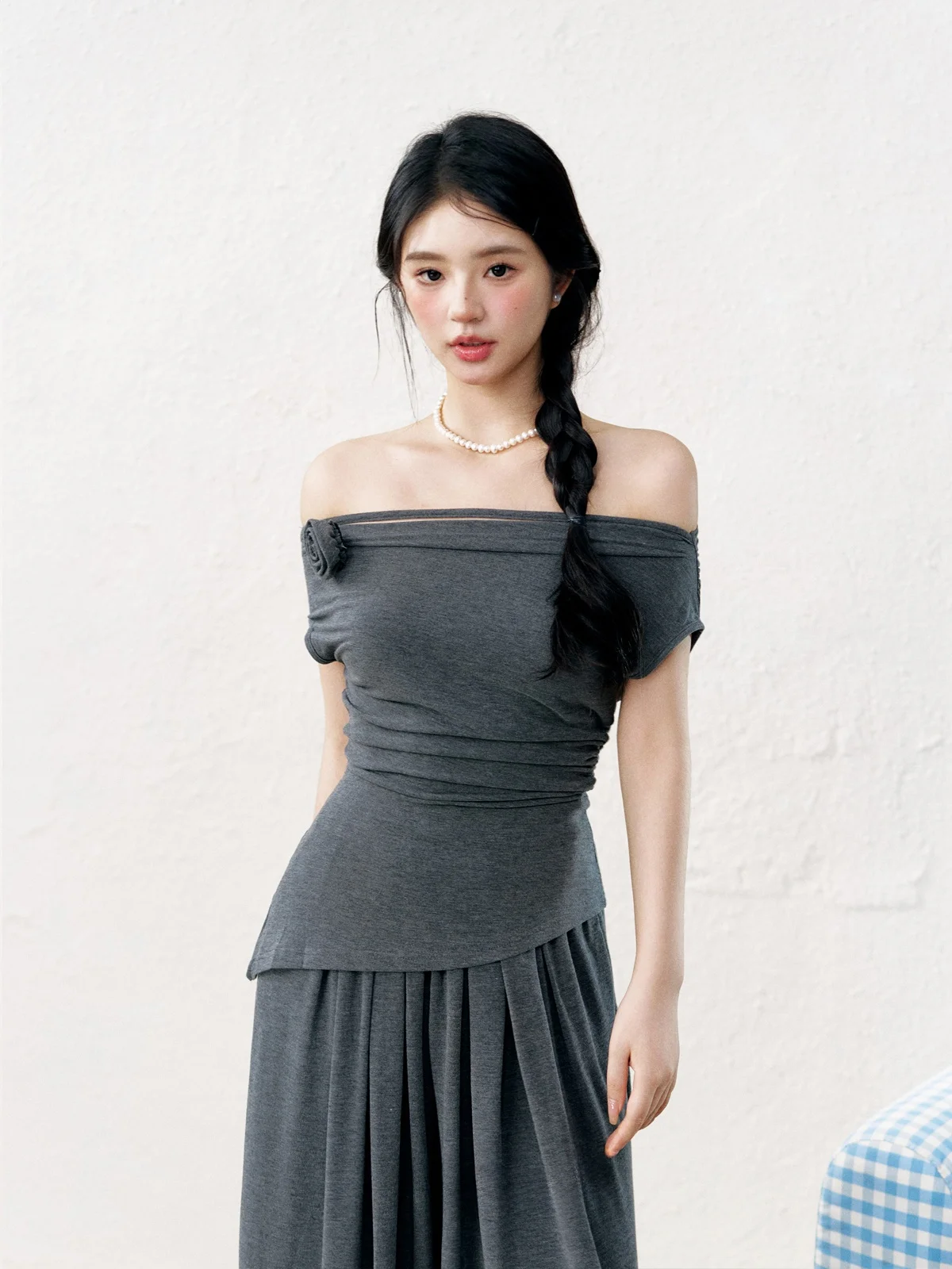 

6DEWS Lazy Sle Rose Print Women's Set Long Pants ort Sve Slim Fit Top Two Piece Suite Summer Faion Casual Wear