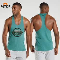 Muscle Tank Top Mens Bodybuilding Tank Top Gym Clothing Y Back Fitness Sleeveless Tank Top Exercise Shirt Weightlifting Singlet