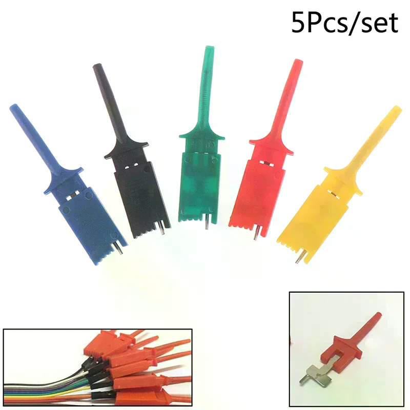For SMD IC Test Cilps SMD IC Hook Meter Tester Leads Test Probe Hook 5Pcs/set