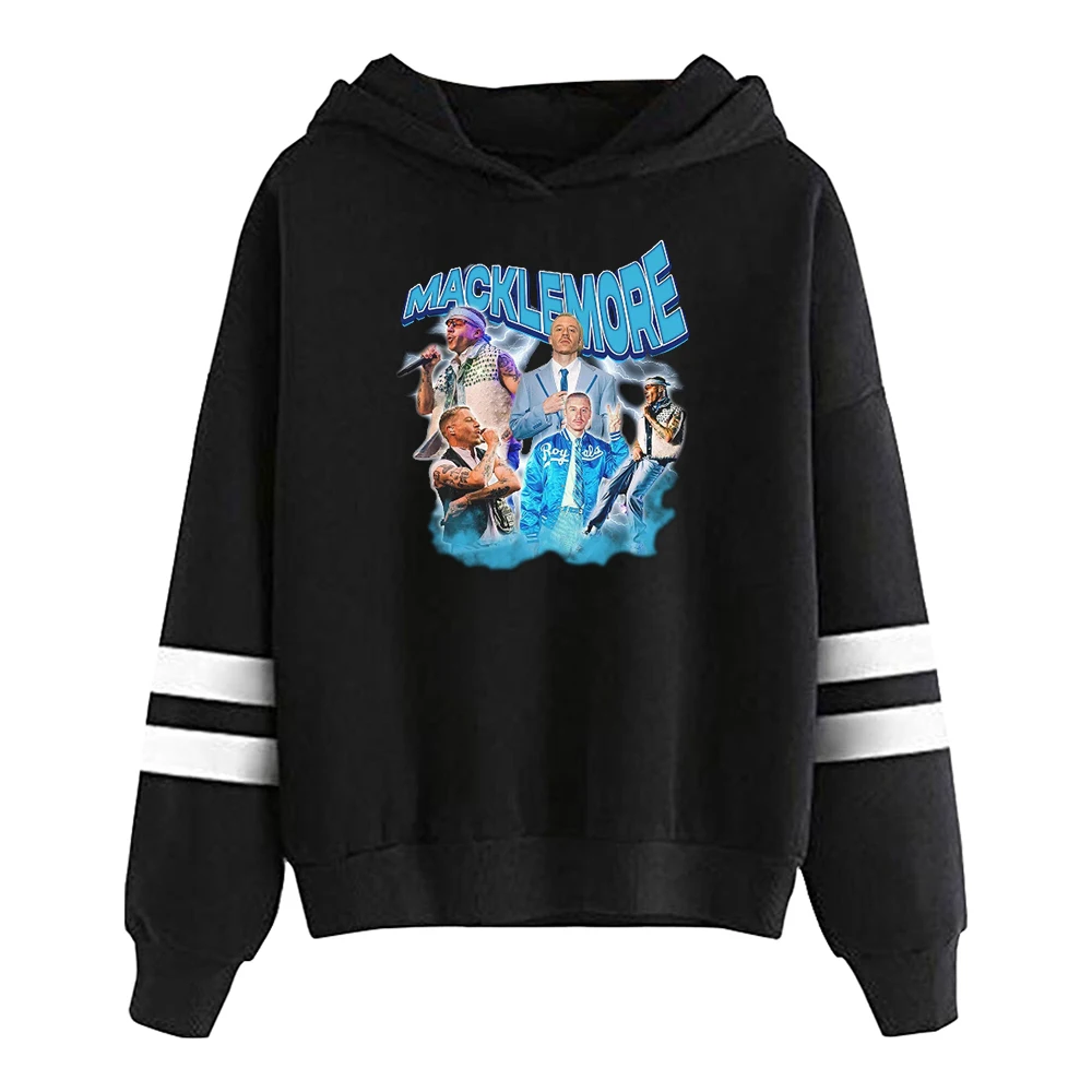 

Macklemore Rapper Hoodie Retro Graphic Pocketless Parallel Bars Sleeve Streetwear Women Men Hooded Sweatshirt Fashion Clothes